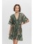 P15084 Desenli Fırfırlı Kısa Kimono 1