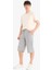 Yeni Sezon Slim Fit Dar Kesim Kargo Cepli Basic Düz Kapri Şort 5