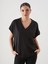Yeni Sezon V Yaka Oversize Kadin Tisort - S5KT62Z8 2