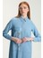 Gizli Düğme Detaylı Pullu Uzun Denim Tunik 2