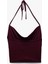 Yeni Sezon Slim Fit Boyundan Bağlamalı Crop Degaje Yaka Bluz 4