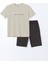 Yeni Sezon Standart Kalip Erkek Sortlu Pijama Takimi - S5DY12Z8 1