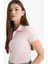 Yeni Sezon Fitted Polo Yaka Fitilli Kaşkorse Kısa Kollu Tişört 4