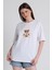 Beyaz Ayı Baskılı Oversize Tişört 6402 1