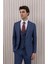 Erkek Likralı Slim Fit Sivri Yaka Yelekli Takım Elbise 2