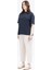 Indigo-Kısa Kollu Nakış Detaylı T-Shirt 2