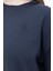Indigo-Kısa Kollu Nakış Detaylı T-Shirt 4