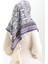 Karaca Desenli Kupra Eşarp 81088-07 Mor Krem 3