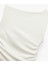 Yeni Sezon Asimetrik Yaka Slim Fit Kolsuz Drapeli Bluz 3