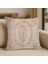 Krem Motif Desenli Yastık Baskı Kırlent Kılıfı 3