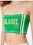 Yeni Sezon Straplez Crop Üst Slogan Baskılı Kolsuz Slim Fit 4