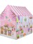 Pembe Çiçekli Kız Çocuk Oyun Evi Katlanabilir ve Eğlenceli Oyun Çadırı 3