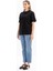Siyah-Kısa Kollu Nakış Detaylı T-Shirt 2