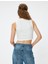 Yeni Sezon Crop Üst Polo Yaka Fermuar Detaylı Kolsuz Slim Fit 4