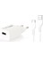 CTA-521UTB24 10W 5V 2.1A Tek USB + USB To Type C 2.4A Kablolu Set Beyaz 1