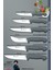Sürmene Silver Serisi Gri Sap Mutfak Bıçak Seti Et Ekmek Sebze Meyve Bıçağı 6 Lı Set ( Srm-08 ) 2