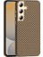 Galaxy S24 Kılıf M-Safe Şarj Özellikli Karbon Fiber Görünümlü Iktk Gros Kapak - Desert Titanyum 1