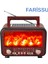 FP-2393S Retro Tasarımlı Alev Işıklı Bluetooth Hoparlör – Güneş Enerjili, Radyo, Usb, Tf Kart Destekli 5