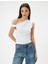 Yeni Sezon Tek Omuz Kolsuz Tişört Slim Fit Pamuklu 3
