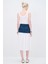 Denim Poplin Garnili Etek Mavi 12743550001 6