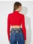 Yeni Sezon Koton x Zeynep Bastık - Uzun Kollu Slim Fit Boğazlı Triko Crop Kazak 4