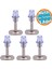 Kapı Stoperi Tamponu Metal Kapı Durdurucu Tutucu Kapı Altı Üstü Stopu Silikonlu Krom 8 cm (5 Adet) 1