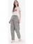 Yeni Sezon Baggy Fit Gabardin Pantolon Yüksek Bel Leopar Desenli Standart Boy 3