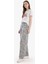 Yeni Sezon Baggy Fit Gabardin Pantolon Yüksek Bel Leopar Desenli Standart Boy 4