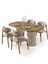Horizon Iskandinav Oval Natural Ahşap Bohem Masa 80X190 2