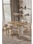 Horizon Iskandinav Oval Natural Ahşap Bohem Masa 80X190 3