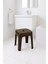Tabure Sağlam Plastik Kırılmaya Dayanıklı Bahçe, Balkon ,banyo Kahve 5