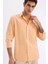Yeni Sezon Regular Fit Polo Yaka Keten Karışımlı Yazlık Uzun Kollu Gömlek 3