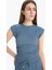 Yeni Sezon Slim Fit Dar Kesim Bisiklet Yaka Bürümcük Kısa Kollu Tişört 1