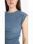 Yeni Sezon Slim Fit Dar Kesim Bisiklet Yaka Bürümcük Kısa Kollu Tişört 5