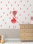 Bebek, Çocuk Odası Kırmızı Kelebekli Balerin Set Cam Duvar Sticker 1