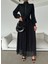 Ithal Tül Kumaş Dantel Detaylı Astarlı Elbise(Kuşak Dahildir) 2