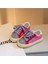 Özel Tasarım Gümüş Yıldız Detaylı Çocuk Sneaker - Pembe 2
