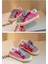Özel Tasarım Gümüş Yıldız Detaylı Çocuk Sneaker - Pembe 3