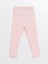 Bebek Pembe Beli Lastikli Basic Kız Bebek Pijama Alt 2'li 2