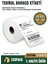Thermal Barcod Etiket 500 Adet 100X100MM Beyaz, Tüm Termal Barkod Cihaz Platform Uyumlu 1