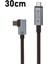 40GBPS 240W 4.0 Thunderbolt L Shape Type-C To Type-C Şarj, Data ve 8k 60Hz Data Transfer Kablosu Tip C 30 cm - PD240W 4