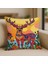 Geyik Desenli Kırlent Kılıfı – 43X43 Cm, Çift Taraflı, Fermuarlı, Yıkanabilir 1