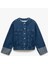 Yeni Sezon Çift Cepli Bisiklet Yaka Kolları Katlı Düğmeli Denim Ceket 3