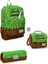 Yeşil Kahverengi High Craft Desenli 3’lü Okul Çanta Seti 1