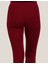 Diz Altı Kapri Tayt Yüksek Bel Likralı Dalgıç Kumaş ( Bordo, Xl ) 3