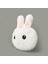 Mutlu Tavşan Figürlü Yastık - Beyaz - 35X45 cm 3