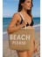 Beyaz Beach Please Yazılı Büyük Boy Piknik ve Plaj Çantası – Halat Saplı – 55X36X15 cm 2