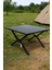 Hafif Taşıma Çantalı Katlanır Kamp Piknik Bahçe Masası Siyah 60 x 60 x 45 cm 2