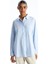 Yeni Sezon Cizgili Keten Karisimli Oversize Kadin Gomlek - S52683Z8 1