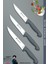 Sürmene Silver Serisi Gri Sap Mutfak Bıçak Seti Et Ekmek Sebze Meyve Kesme Bıçağı 3 Lü Set (SRM-012) 1